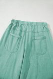 Mineral Wash Exposed Seam Wide Leg Cargo Pants- 3 Colors
