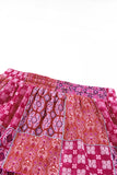 Tiered Paisley Print Maxi Skirt with Pockets