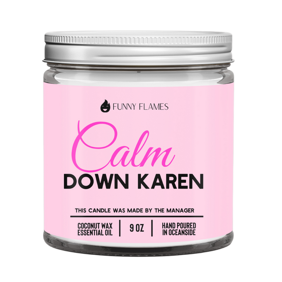 Calm Down Karen Candle- 2 Sizes