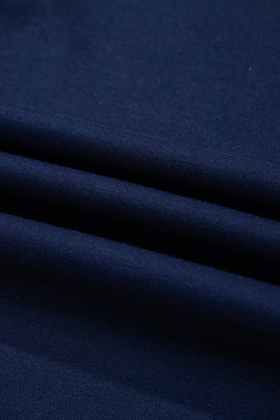 Tillandsia Purple Varsity Stripe Detail Drop Shoulder Pullover Mini Skort Set