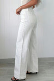 2-Button High Waist Wide Leg Jeans- 4 Colors