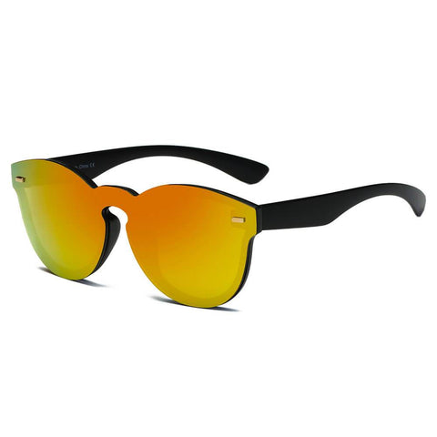 DURANT | Mirrored Round Sunglasses- Orange & Black