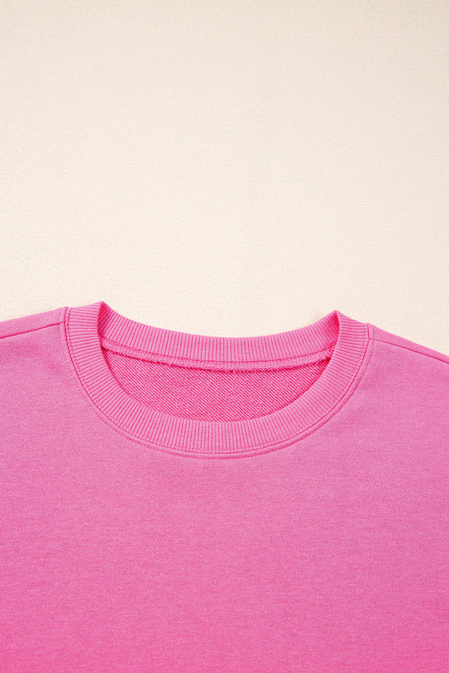 Fuchsia Classic Crew Neck Pullover Sweatshirt