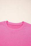 Fuchsia Classic Crew Neck Pullover Sweatshirt