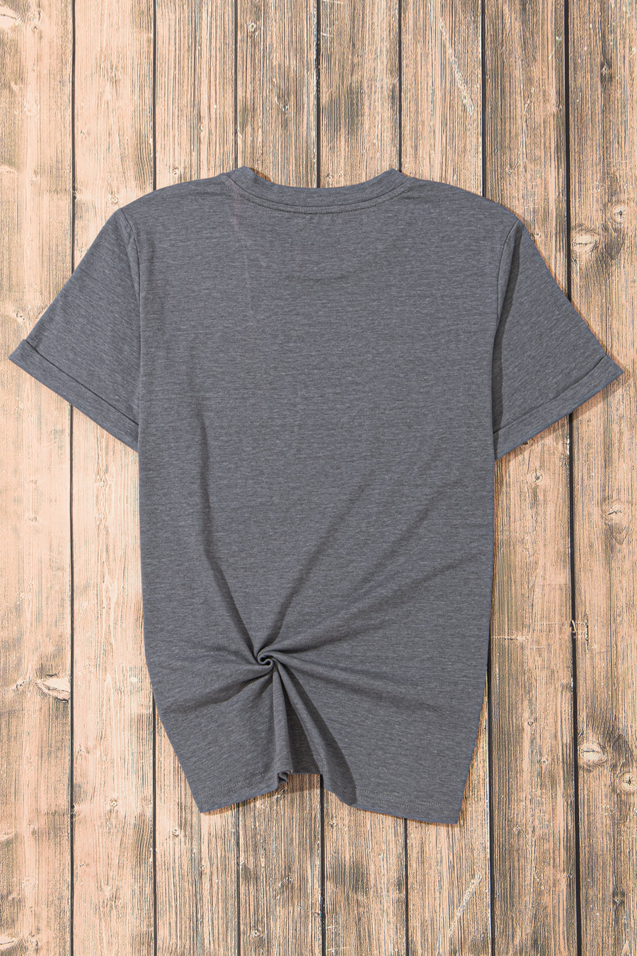 Basic Crew Neck Rolled Sleeve T-Shirt- 12 Colors