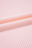 Twist Ribbed Color Block Pocket Crew Neck T-Shirt- 4 Colors