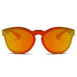 DURANT | Mirrored Round Sunglasses- Orange & Black
