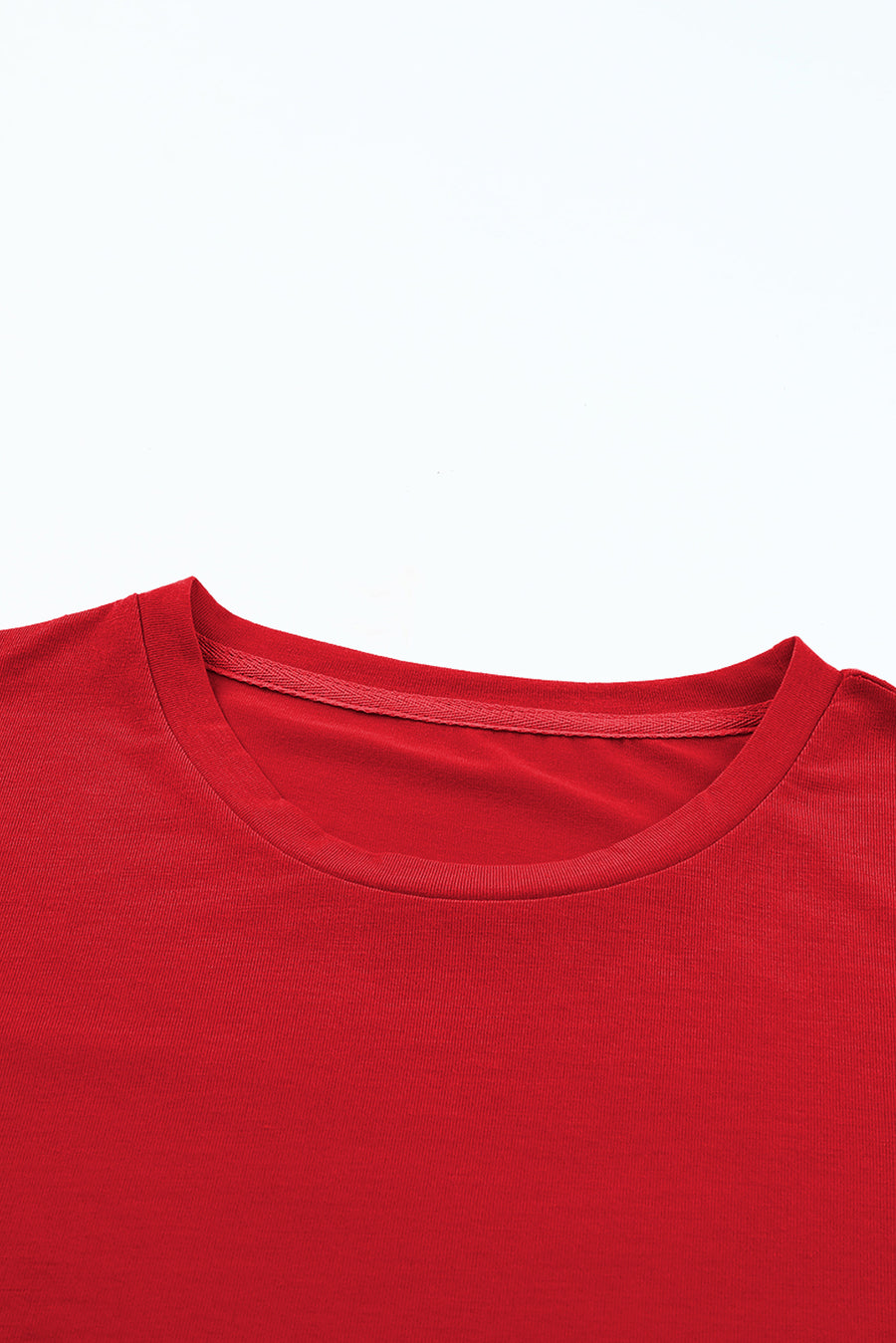 Basic Crew Neck Rolled Sleeve T-Shirt- 12 Colors