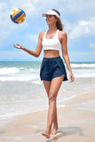 Drawstring Elastic Waist Built-In Brief Swim Shorts- 2 Colors