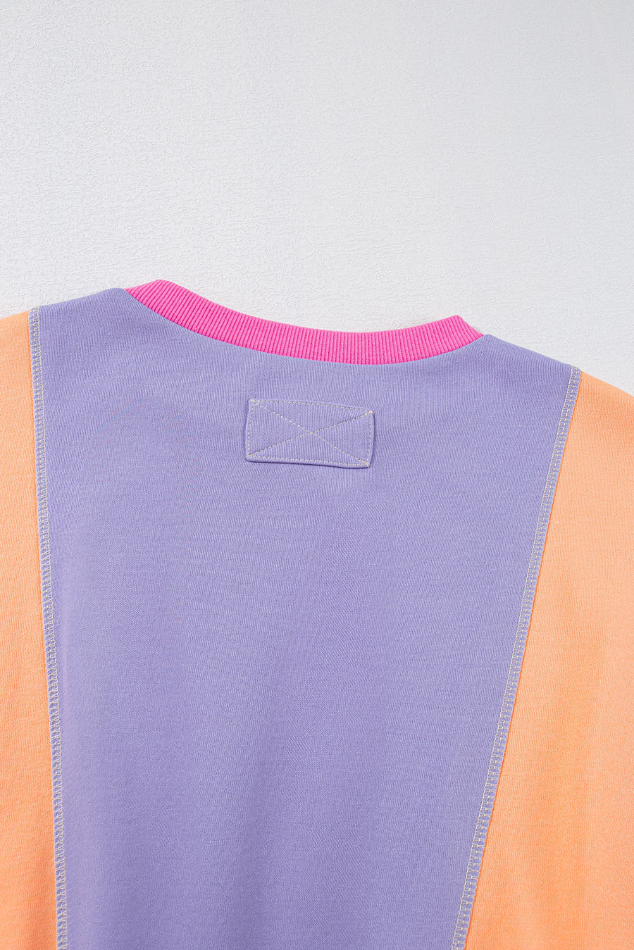 Color Block Patchwork Drop Shoulder Sweatshirt with Pockets- 2 Colors