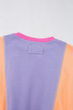 Color Block Patchwork Drop Shoulder Sweatshirt with Pockets- 2 Colors