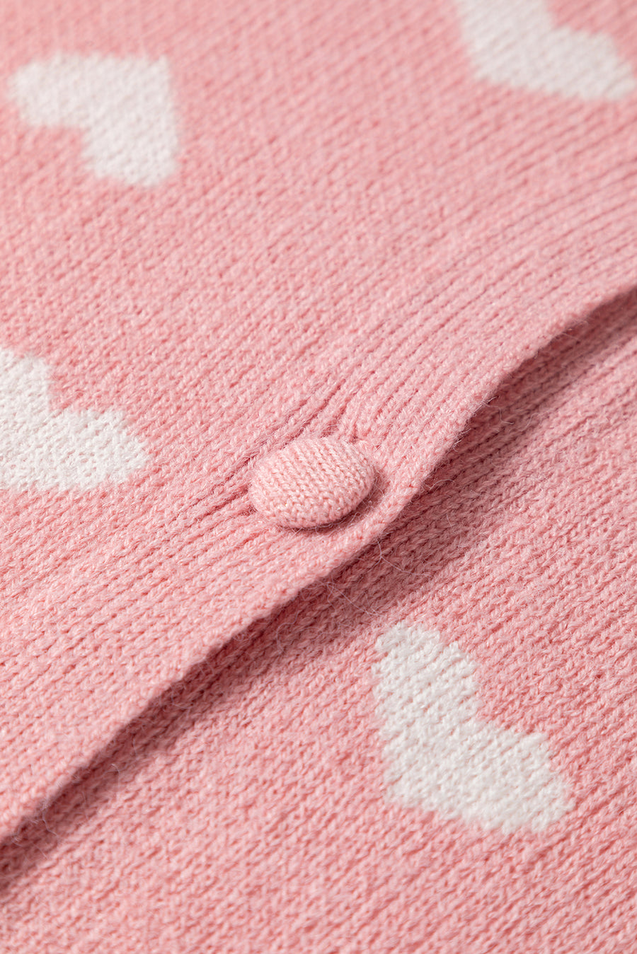 Light Pink Heart Pattern Cardigan 2