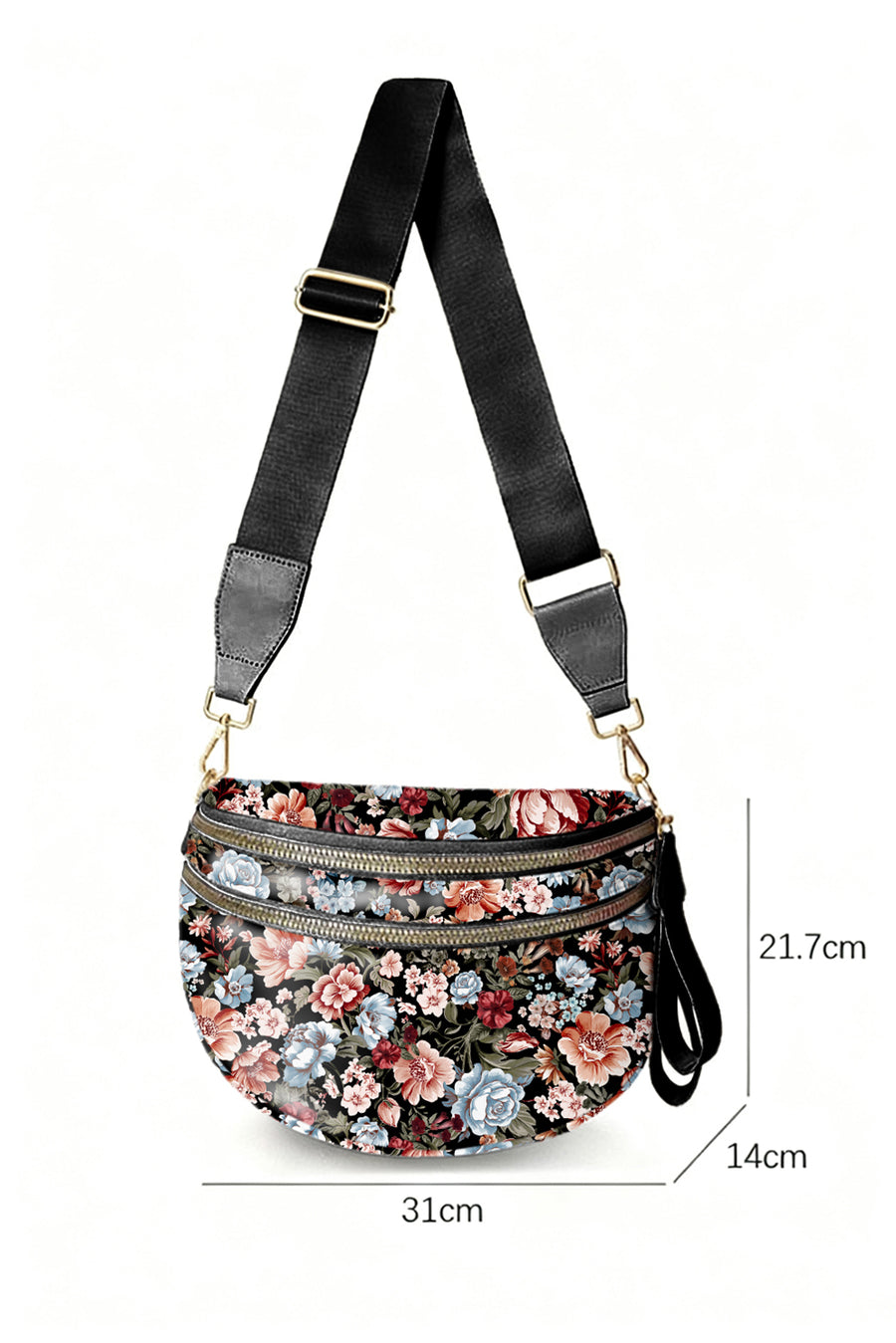 Graphic Print Multi Pocket Crossbody Bag- 4 Styles