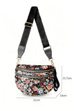 Graphic Print Multi Pocket Crossbody Bag- 4 Styles