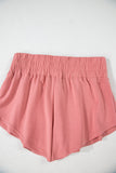 Cropped Tee and Curved Hem High Waist Skort Set- 2 Colors
