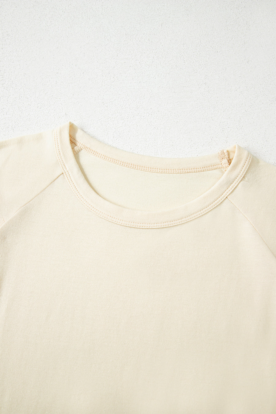 White Color Block Short Sleeve Crew Neck T-Shirt