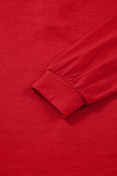 Button-Up V-Neck Long Sleeve Top- 3 Colors