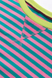 Striped Contrast Trim Oversized Sweatshirt- 4 Colors