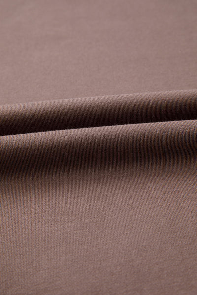 Dark Khaki Colorblock Drop Shoulder Pullover Casual Sweatshirt