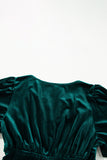 Velvet Puff Short Sleeve Smocked Waist Tiered Maxi Dress with Pockets- 3 Colors