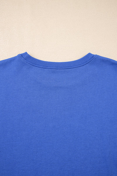 Tillandsia Purple Preppy Striped Sleeve Loose Mini Dress