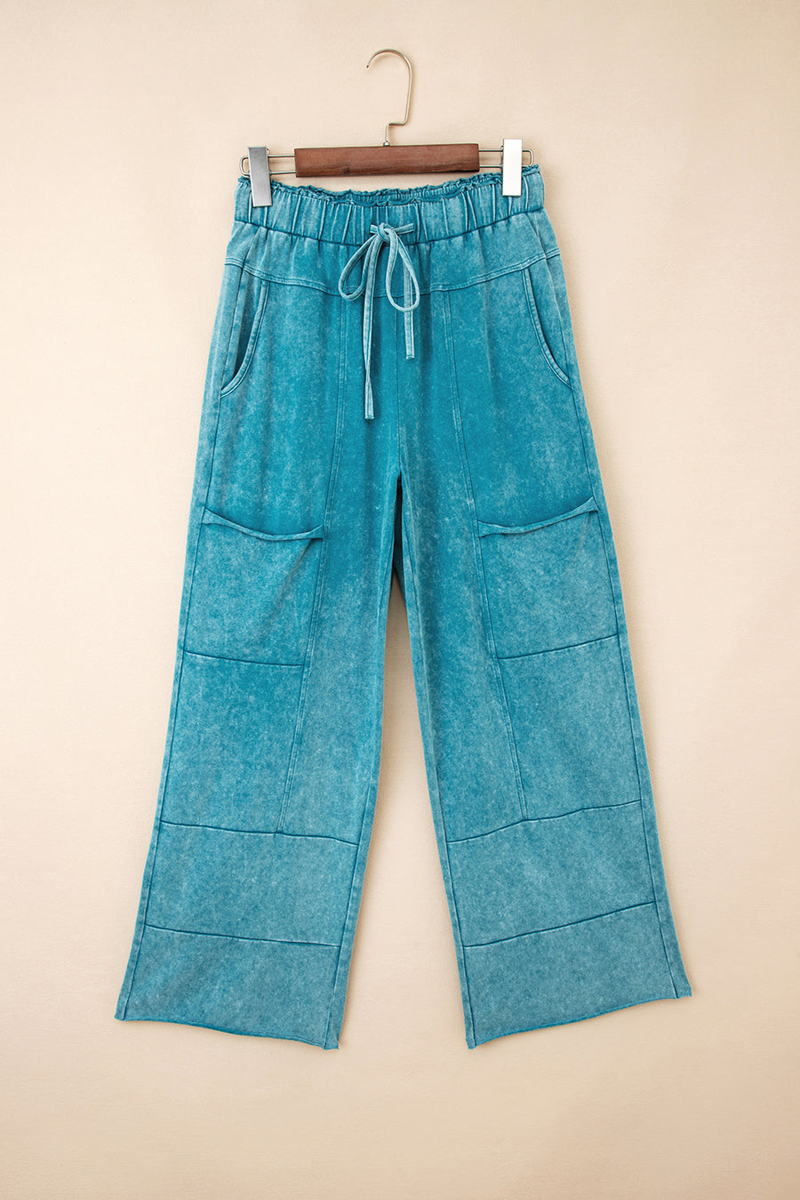 Mineral Wash High Waist Cargo Sweatpants- 3 Colors