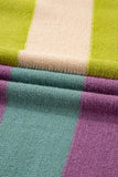 Striped Color Block Drop Shoulder Front Seam Sweater