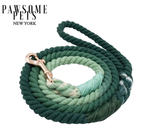 Rope Leash - Ombre Dark Green