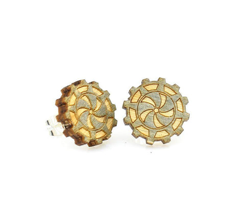 Gear Stud Earrings #3005