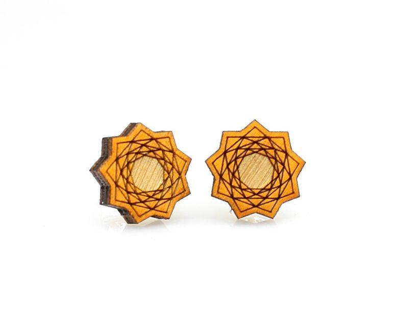 Vector Flower Stud Earrings #3026