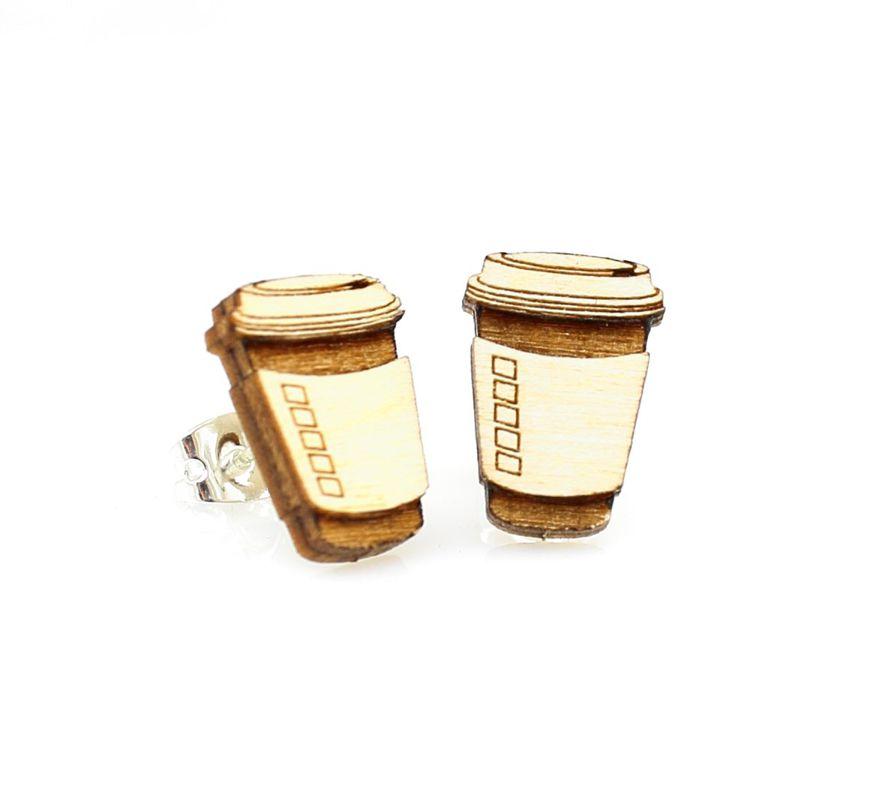 Coffee Stud Earrings #3031