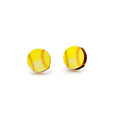 Softball Stud Earrings #3065