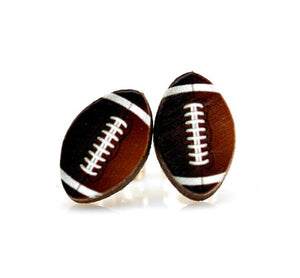 Football Stud Earrings #3069