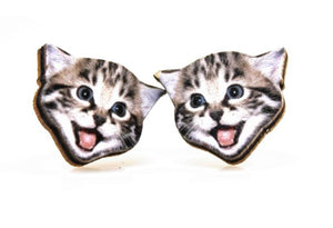 Playful Kitten Stud Earrings #3070