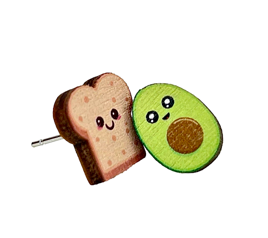 Avocado Toast Stud Earrings