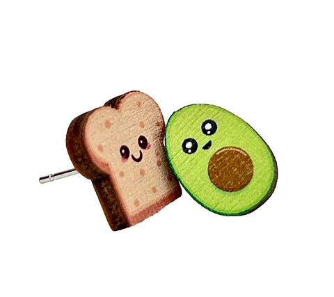 Avocado Toast Stud Earrings