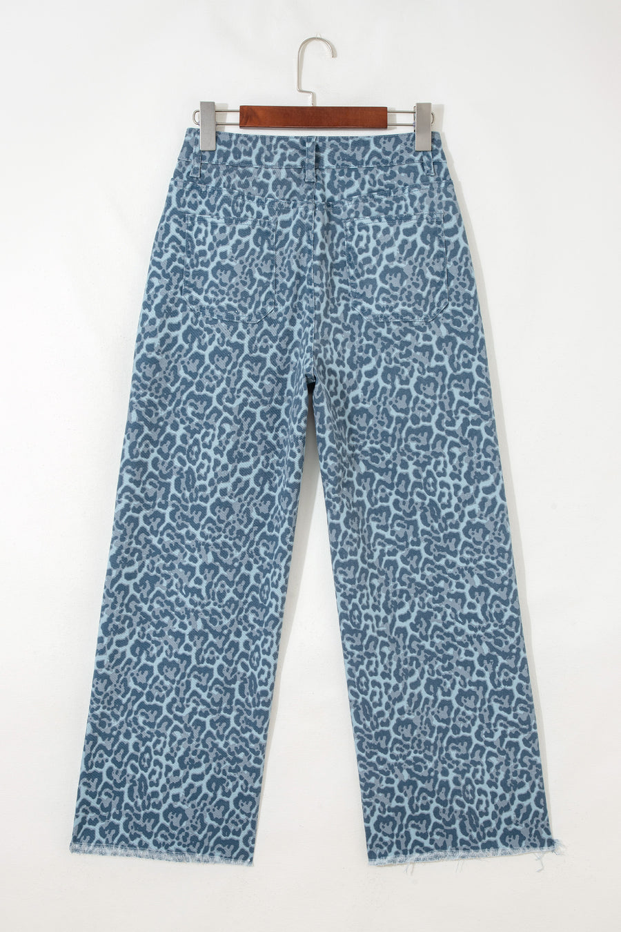 Print Frayed Edge Wide Leg High-Waist Jeans- 7 Styles