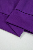 Varsity Striped Drop Shoulder Pullover Sweatshirt & Mini Skort Set- 6 Colors