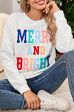 White Chenille Letter Patch Quilted Sweatshirt- 2 Styles