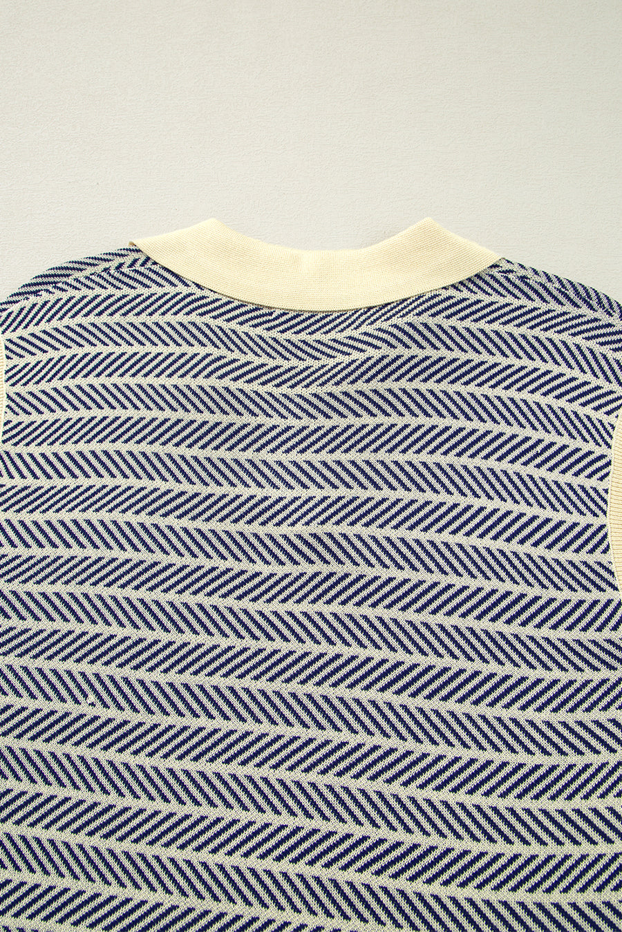 Striped Contrast Trim Sleeveless Collared Sweater- 3 Colors