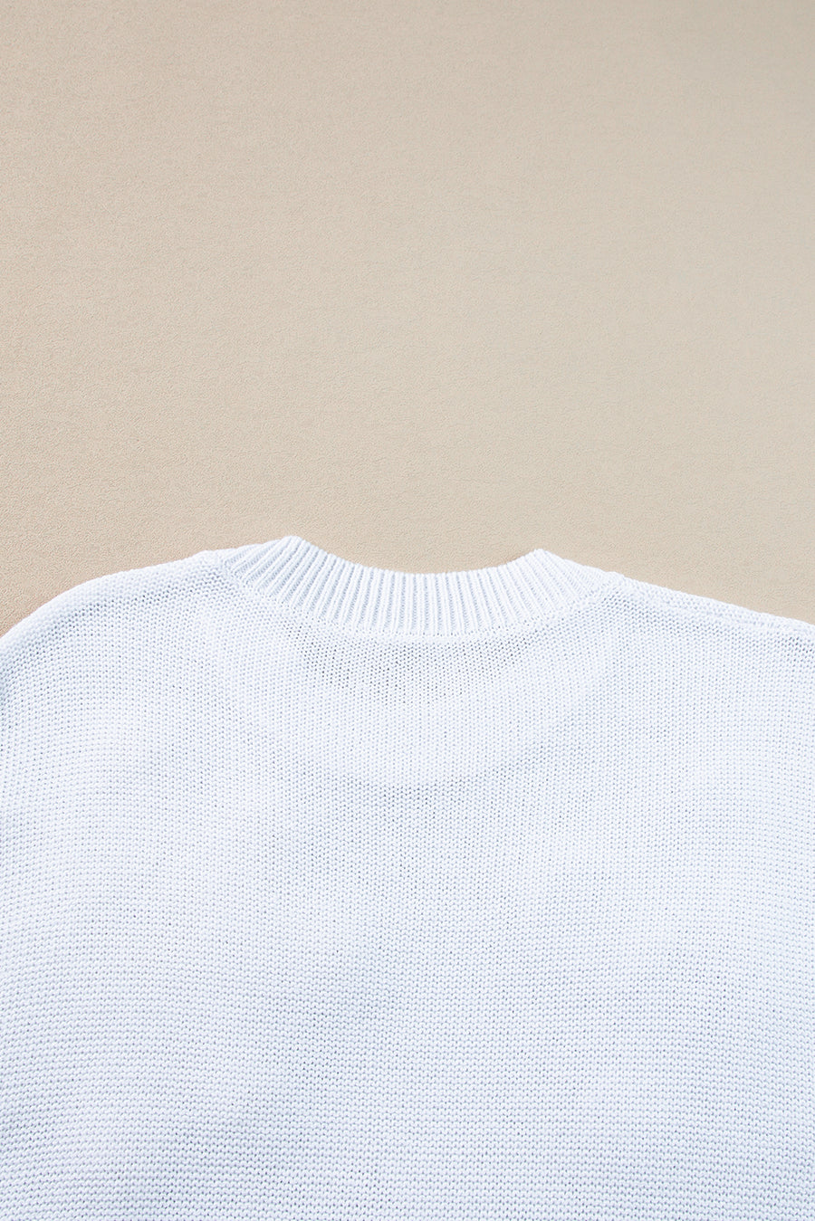 Flower Patch Knit Crew Neck Short Sleeve Sweater- 2 Colors