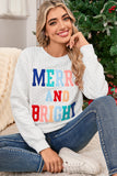 White Chenille Letter Patch Quilted Sweatshirt- 2 Styles