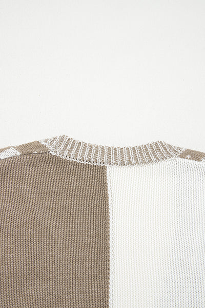 Black Checkered Open Front Drop Shoulder Cardigan