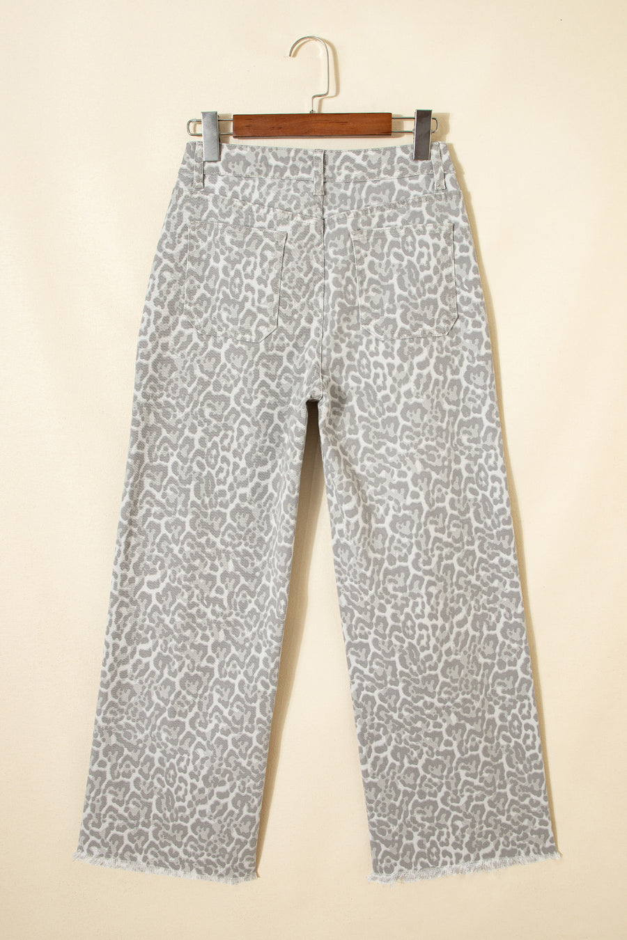 Print Frayed Edge Wide Leg High-Waist Jeans- 7 Styles