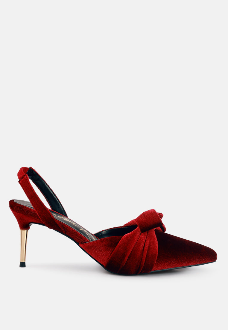 Mayfair Velvet High Heel Mule Sling Backs- 2 Colors