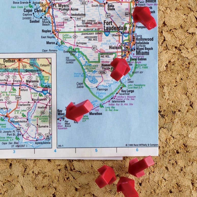 Red Arrow Push Pins