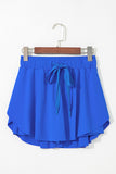 Ribbon Drawstring High-Waist Lined Tennis Skort- 6 Colors