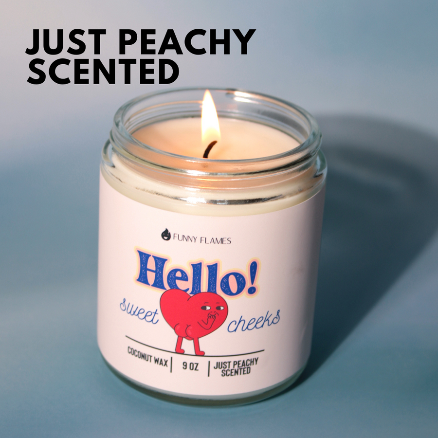 Hello Sweet Cheeks Candle- Heart