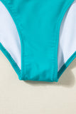 Solid Color Ruffle Trim One-Shoulder One-Piece Swimsuit- 3 Colors