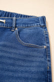 Plus Size Acid Wash Lace-Up Jeans- 4 Colors